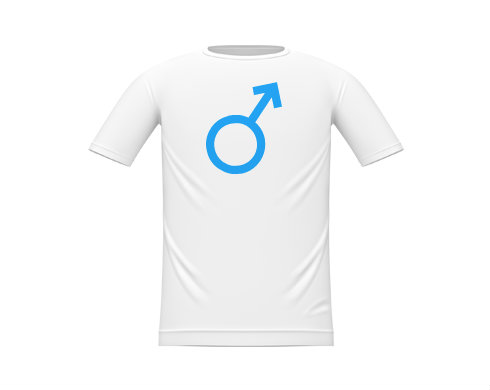 Muž pohlaví symbol Dětské tričko - Bílá