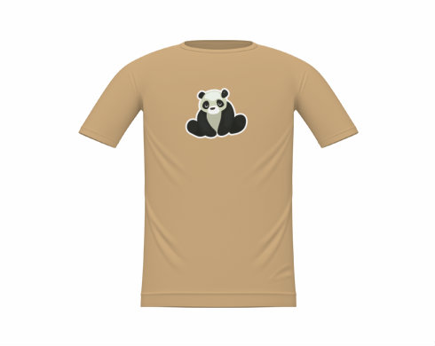 Panda Dětské tričko - Bílá