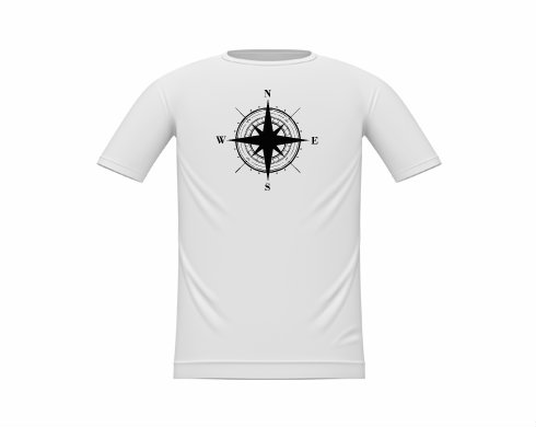 Kompas Dětské tričko - Bílá