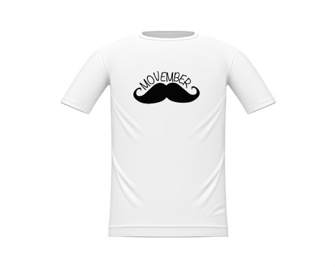 Movember Moustache Dětské tričko - Bílá