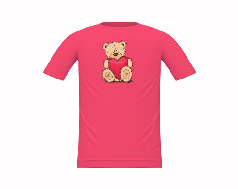 Medvídek srdce Dětské tričko - Bílá