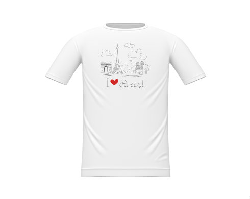 I Love Paris Dětské tričko - Bílá