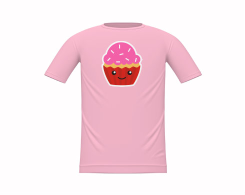 Kawaii cupcake Dětské tričko - Bílá