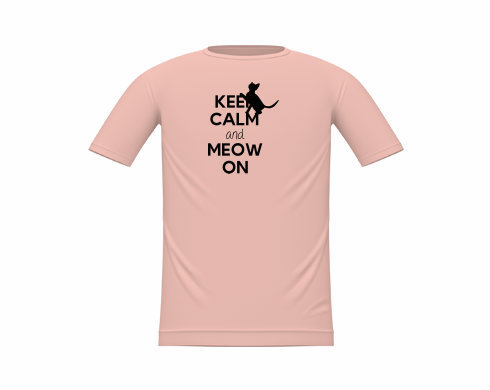 Keep calm and meow on Dětské tričko - Bílá