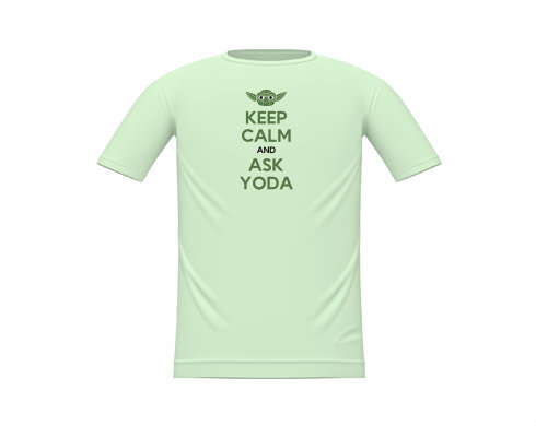 Keep calm and ask yoda Dětské tričko - Bílá