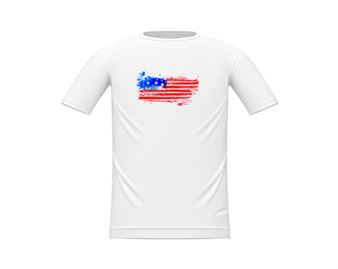 USA water flag Dětské tričko - Bílá