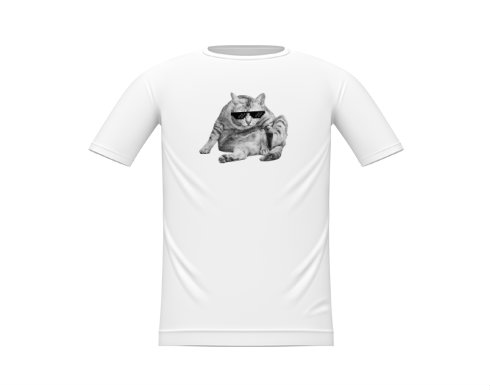 Drsná kočka Dětské tričko - Bílá