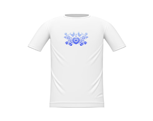Slovácký cibulákový vzor Dětské tričko - Bílá