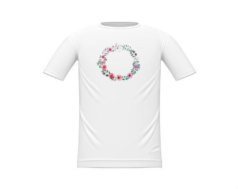 Květinový rámeček Dětské tričko - Bílá