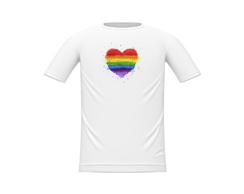 Rainbow heart Dětské tričko - Bílá