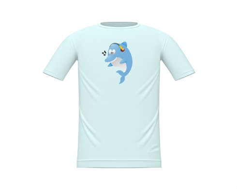 Delfínek Dětské tričko - Bílá