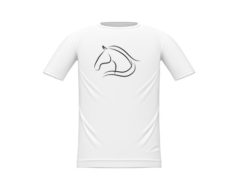Linie koně Dětské tričko - Bílá