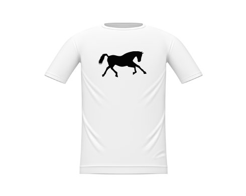 Běžící kůň Dětské tričko - Bílá