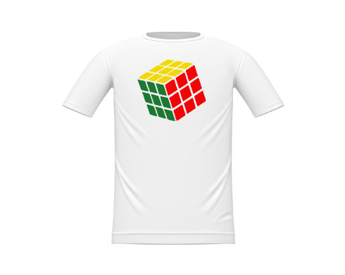 Rubikova kostka Dětské tričko - Bílá