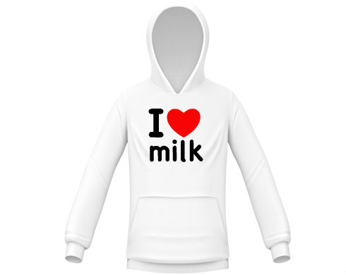 I Love milk Dětská mikina - černá