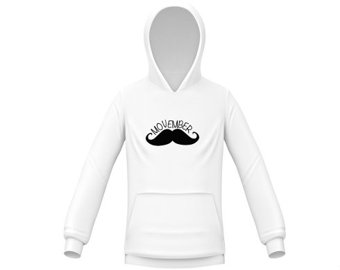 Movember Moustache Dětská mikina - černá