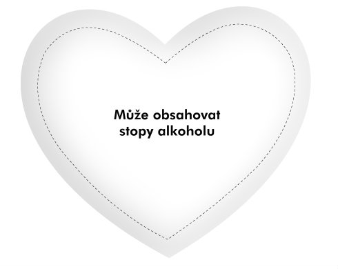 Stopy alkoholu Polštář Srdce - bílá