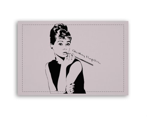 Audrey Hepburn Fotoobraz 90x60 cm střední - Bílá