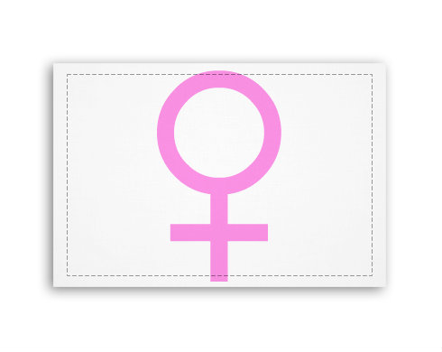 Žena pohlaví symbol Fotoobraz 90x60 cm střední - Bílá