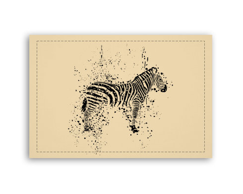 Zebra Fotoobraz 90x60 cm střední - Bílá