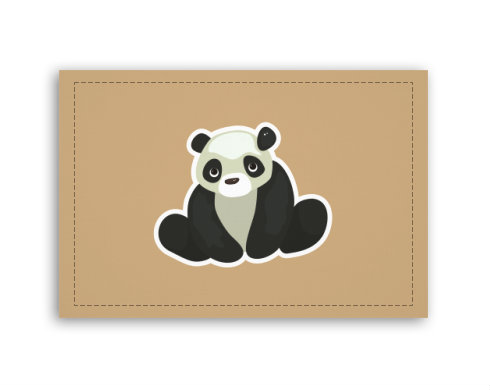 Panda Fotoobraz 90x60 cm střední - Bílá