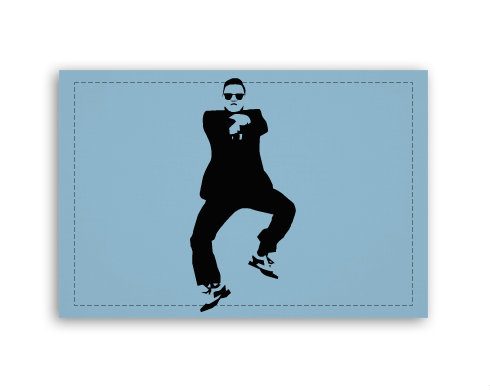 Gangnam Fotoobraz 90x60 cm střední - Bílá