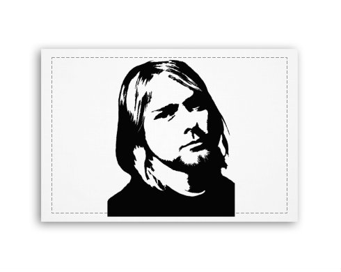 Kurt Cobain Fotoobraz 90x60 cm střední - Bílá