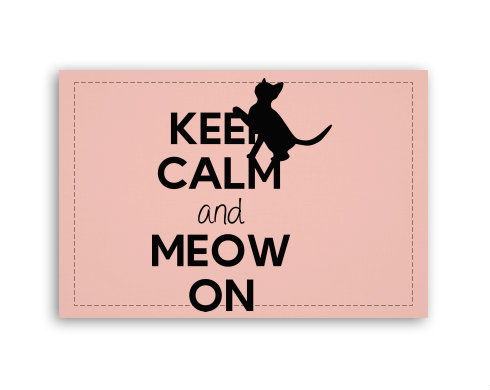 Keep calm and meow on Fotoobraz 90x60 cm střední - Bílá