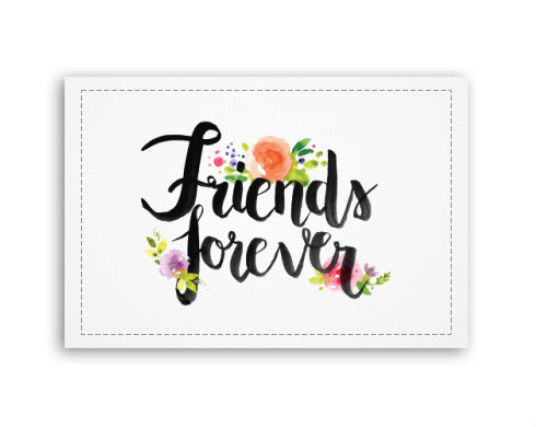 Friends forever Fotoobraz 90x60 cm střední - Bílá