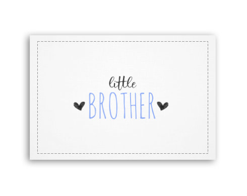 Little brother Fotoobraz 90x60 cm střední - Bílá