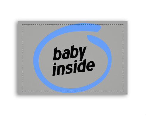 Baby Inside Fotoobraz 90x60 cm střední - Bílá