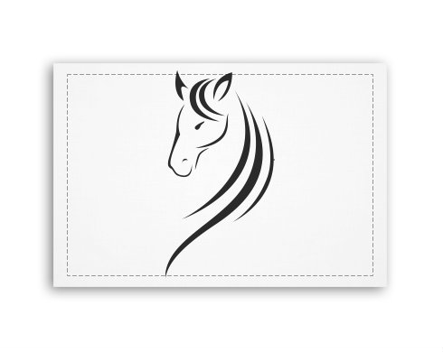 Znak koně Fotoobraz 90x60 cm střední - Bílá