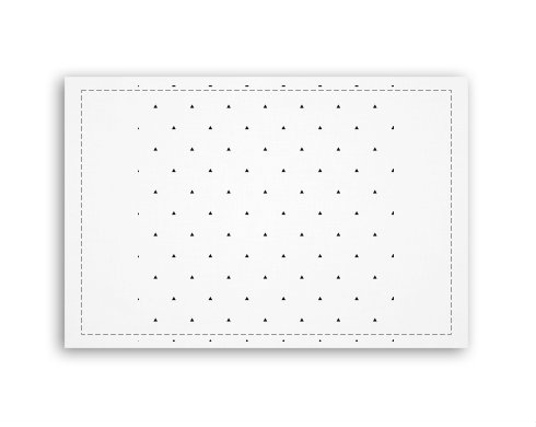 Minimal triangle pattern Fotoobraz 90x60 cm střední - Bílá