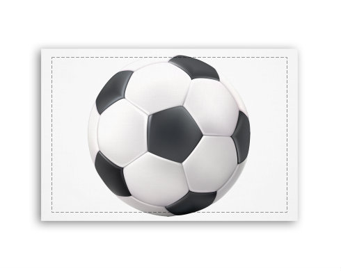 Football Fotoobraz 90x60 cm střední - Bílá