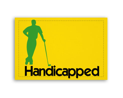 Handicapped Fotoobraz 90x60 cm střední - Bílá