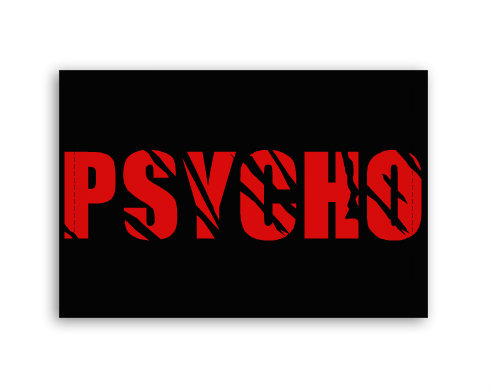 Psycho Fotoobraz 90x60 cm střední - Bílá