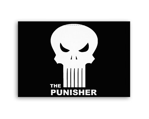 The Punisher Fotoobraz 90x60 cm střední - Bílá
