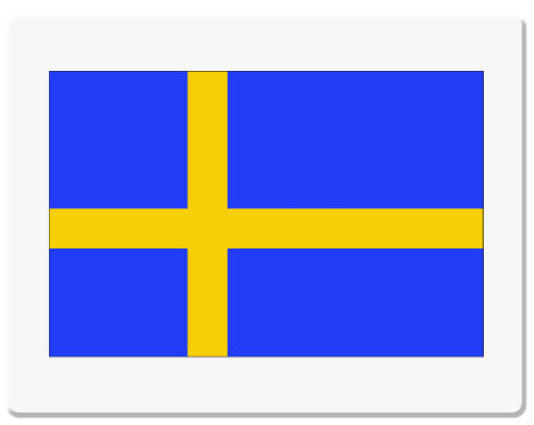 Švédsko Podložka pod myš - Bílá