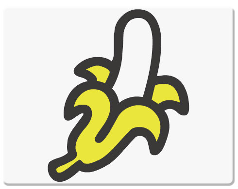 Banán Podložka pod myš - Bílá