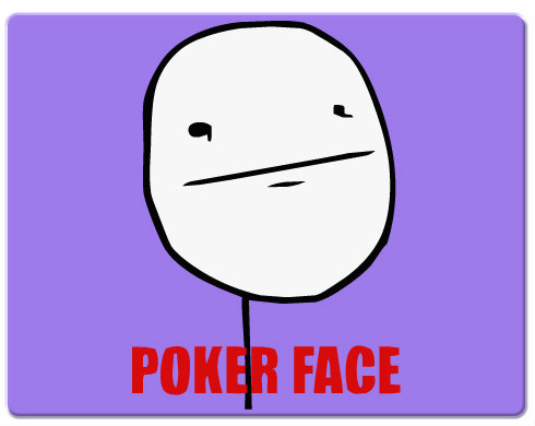 Poker face Podložka pod myš - Bílá