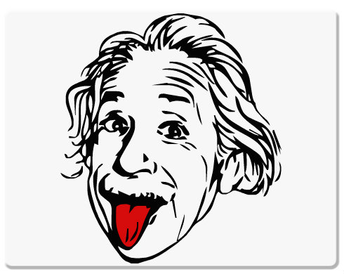 Einstein Podložka pod myš - Bílá