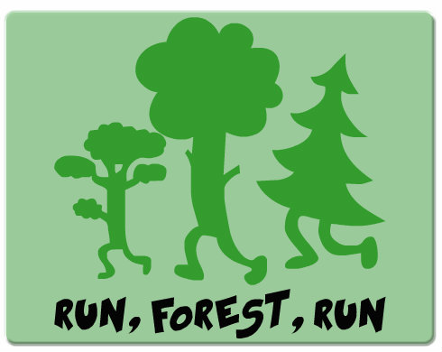 Run forest run Podložka pod myš - Bílá