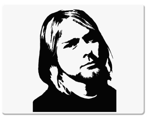 Kurt Cobain Podložka pod myš - Bílá