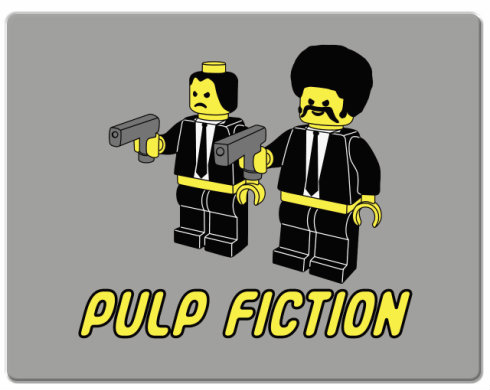 Pulp Fiction Lego Podložka pod myš - Bílá