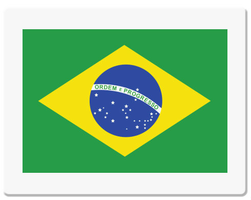 Brazilská vlajka Podložka pod myš - Bílá