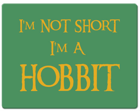 I′m Hobbit Podložka pod myš - Bílá