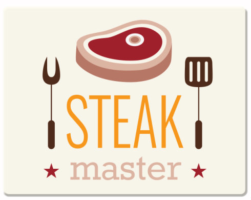Steak master Podložka pod myš - Bílá