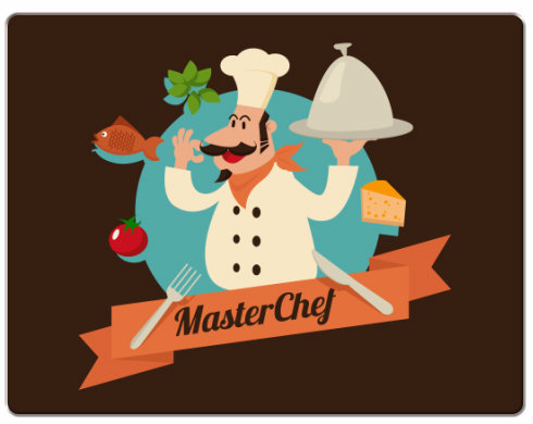 Master Chef Podložka pod myš - Bílá