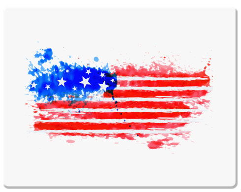 USA water flag Podložka pod myš - Bílá