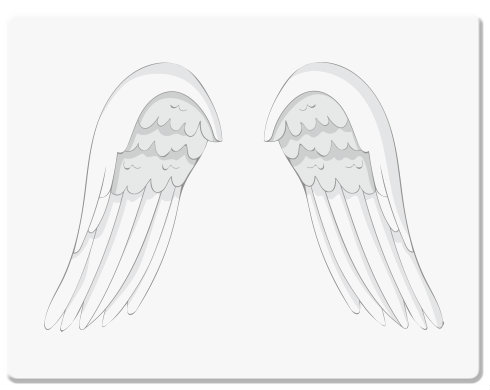 Andělská křídla Podložka pod myš - Bílá